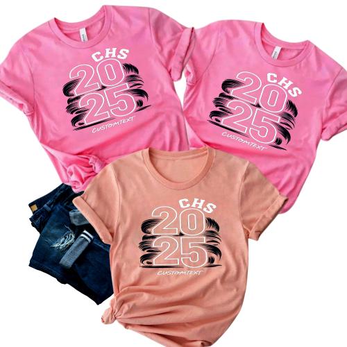 Senior Class of 2025 High School Bold Shirt – Custom Graduation College Tee