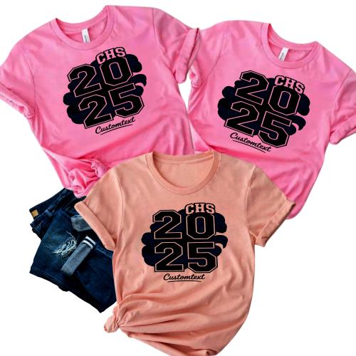 Senior Class of 2025 High School Bold Shirt – Custom Graduation Shirt