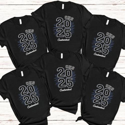 Senior Class Of 2025 High School Bold Shirt – Custom Graduation T-Shirt