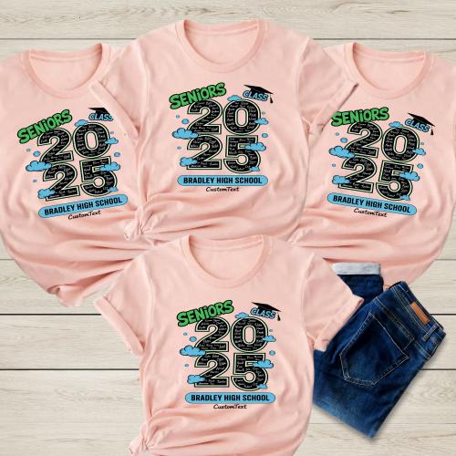 Senior Class of 2025 High School Cloud Shirt – Custom Graduation Shirt