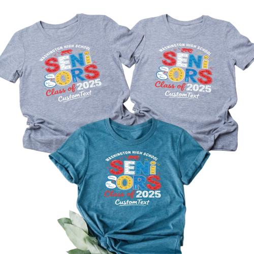 Senior Class of 2025 High School Doodle Shirt – Custom Graduation Shirt