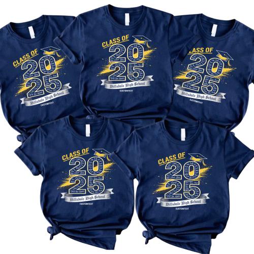 Senior Class of 2025 High School Graduation Shirt – Custom Graduation Shirt