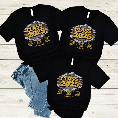 Senior Class of 2025 High School Graffiti Shirt – Custom Graduation Shirt