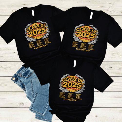 Senior Class Of 2025 High School Graffiti Shirt – Urban Style Custom Graduation Tee