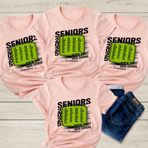 Senior Class of 2025 High School Modern Shirt – Custom Graduation Shirt