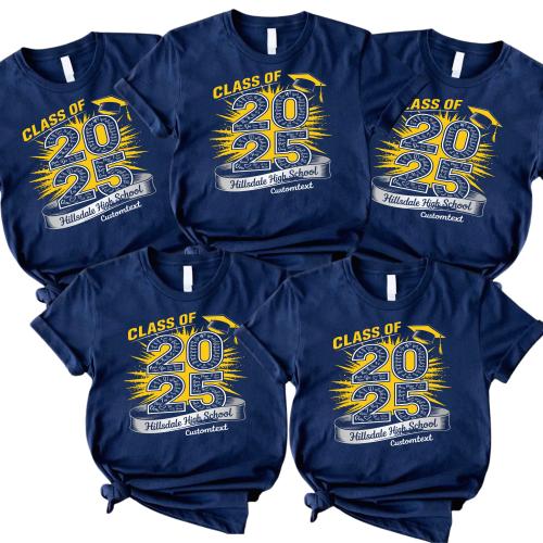 Senior Class Of 2025 High School Tee – Custom Graduation Shirt For Seniors