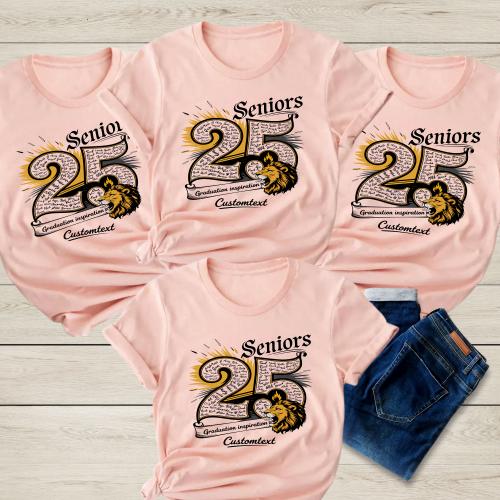 Senior Class Of 2025 Lion Graduation Shirt – Bold High School Senior Graduation Shirt