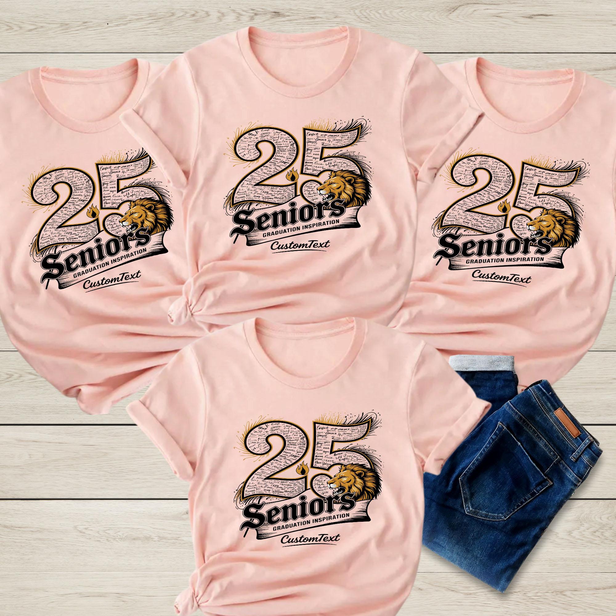 Senior Class Of 2025 Lion Graduation Shirt – Custom Graduation Shirt With School Mascot senior class of 2025 lion graduation shirt custom graduation shirt with school mascot style 2 thumb 505