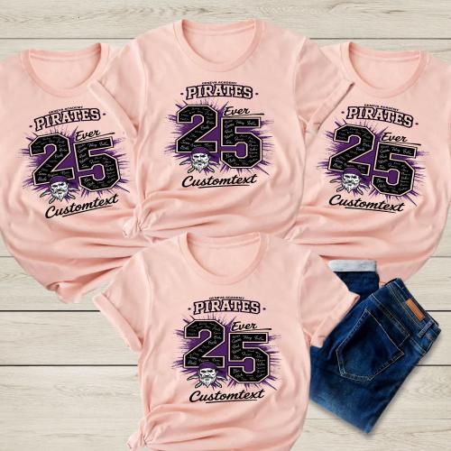 Senior Class of 2025 Pirate Mascot Shirt – Custom Graduation Shirt