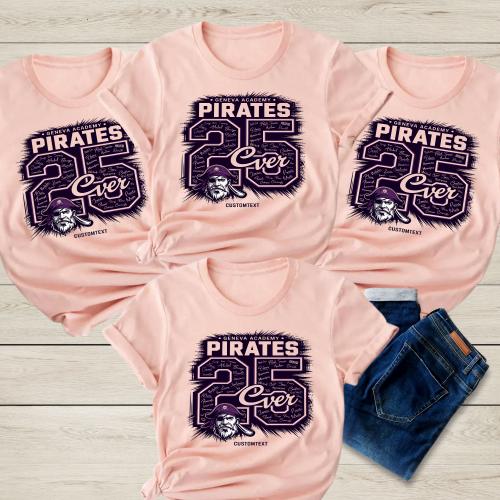 Senior Class Of 2025 Pirate Mascot Shirt – Custom Graduation T-Shirt