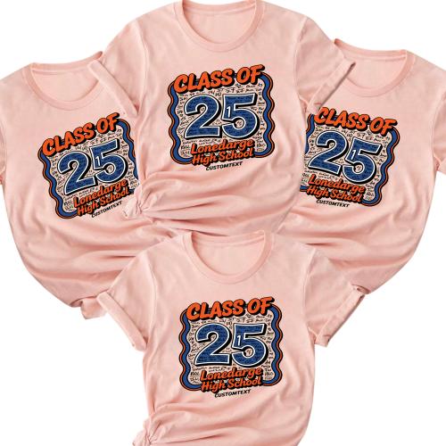 Senior Class of 2025 Retro Pop Art Graduation Shirt – Custom Graduation Shirt
