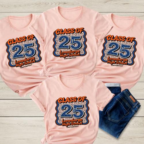 Senior Class of 2025 Retro Pop Art Graduation Shirt – Custom Graduation Shirt