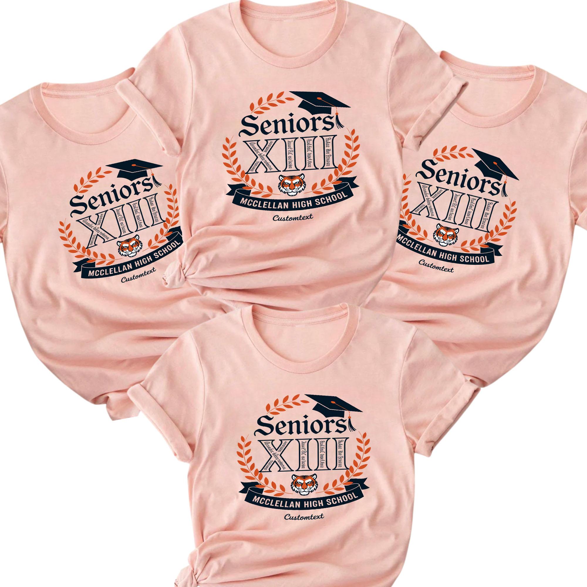 Senior Class of 2025 Roman Numeral XIII Tiger Shirt – Custom Graduation Shirt senior class of 2025 roman numeral xiii tiger shirt custom graduation shirt style 3 thumb 291