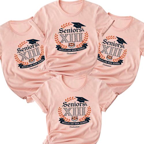 Senior Class of 2025 Roman Numeral XIII Tiger Shirt – Custom Graduation Shirt