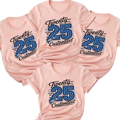 Senior Class of 2025 Shark Mascot Shirt – College Graduation T-Shirt Gift