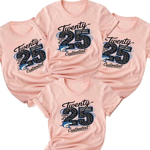 Senior Class of 2025 Shark Mascot Shirt – Custom Graduation Shirt