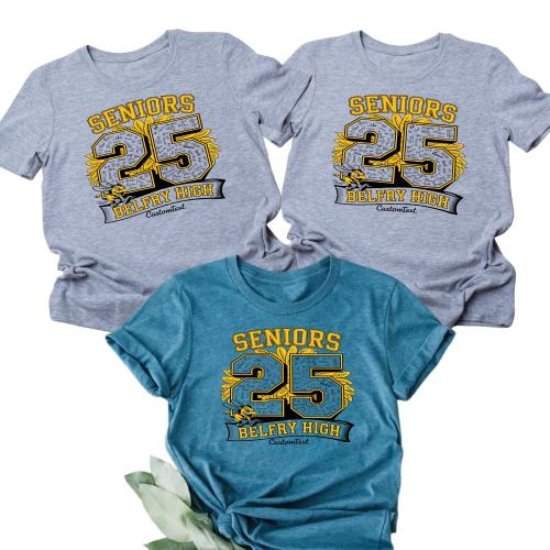 Senior Class of 2025 Yellow Jacket Mascot Shirt – Custom Graduation Shirt