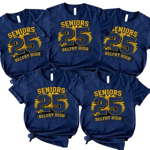 Senior Class Of 2025 Yellow Jacket Mascot Shirt – Custom Graduation Shirt
