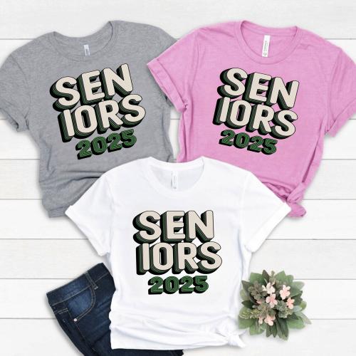 Seniors 2025 – Bold Retro Block Graduation Shirt