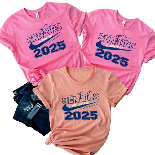 Seniors 2025 – Graduation Swoosh Inspired Shirt