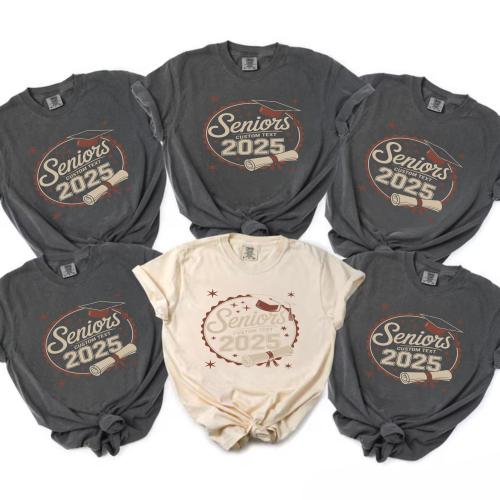 Seniors 2025 – Retro Graduation Badge Shirt