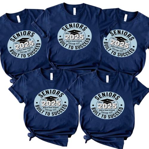Seniors 2025 Varsity Graduation Crest Shirt – Custom Senior Graduation Tee