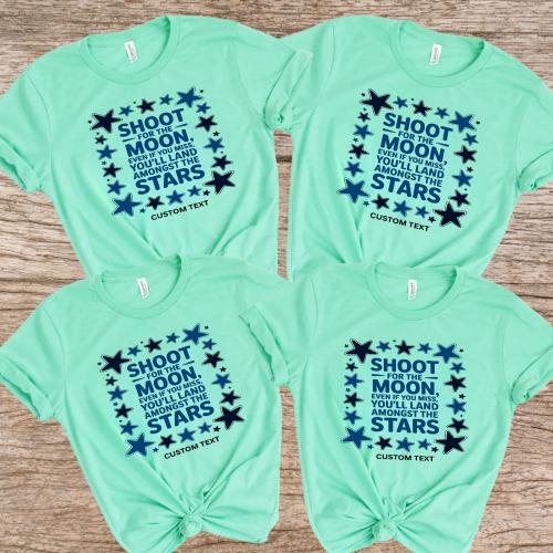 Shoot For The Moon Even If You Miss Custom Vintage Photography Teacher Staff Tee