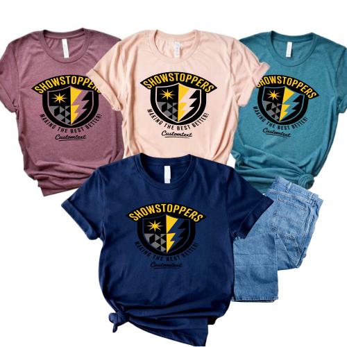 Showstoppers Crest Shirt – Making The Best Better Custom Retro Club Tee