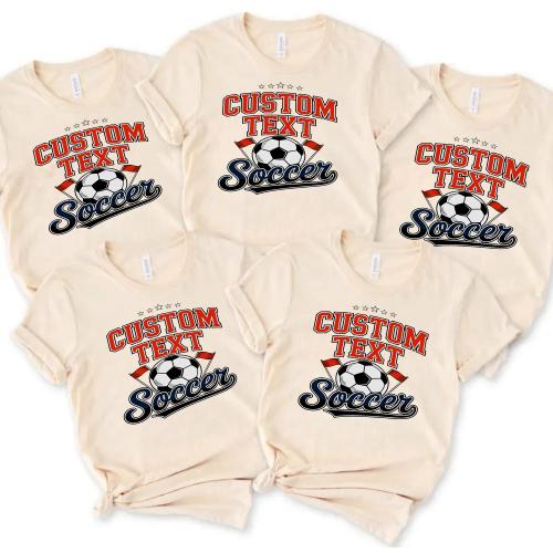 Soccer Club Sport Team T-shirt – Custom Varsity Style School Name Design