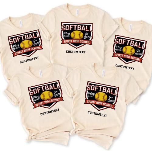 Softball Sport Team Shield Shirt – Play Hard Varsity Style