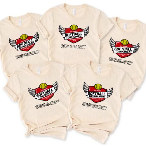 SOFTBALL Sport Team Tournament Shirt – Varsity Badge Style 2025