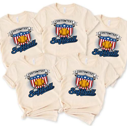 SOFTBALL Varsity Sport Team Shirt – Classic Custom School Spirit T-Shirt