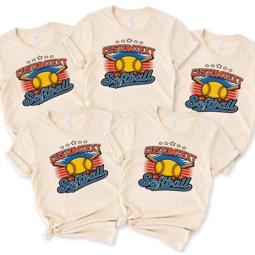 Softball Varsity Sport Team Shirt – Custom School Name Tee