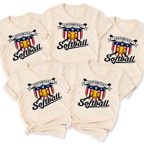 SOFTBALL Varsity Sport Team Shirt – Personalized School Mascot Pride Tee
