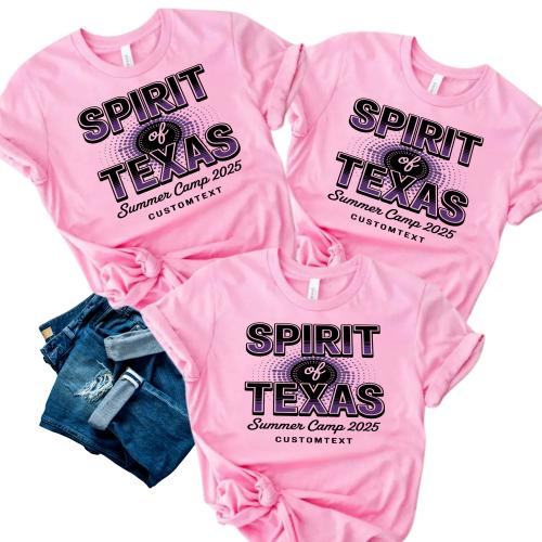 Spirit of Texas Summer Camp 2025 Trip Shirt – Custom Bold Adventure Style