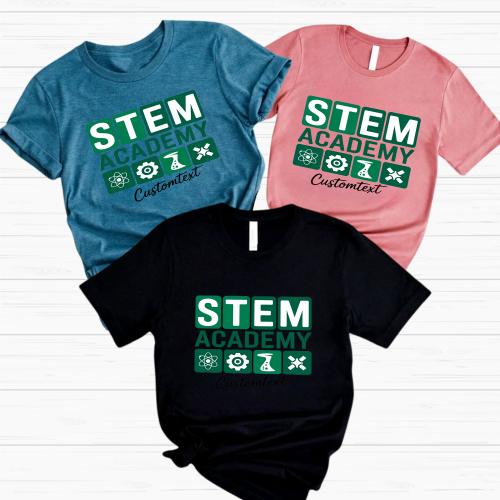 STEM Academy Shirt – Custom Club Tee Miscellaneous Minimal Tech Style T-shirt