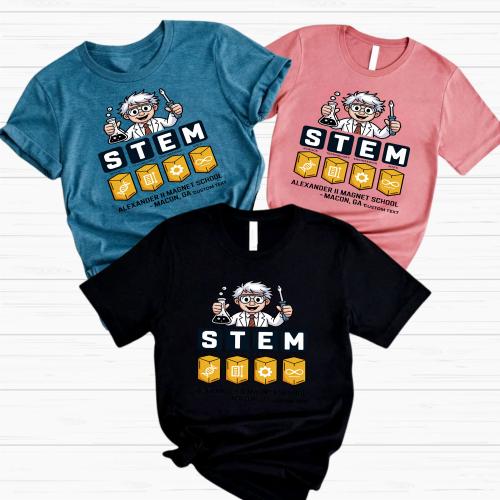 STEM Shirt Alexander II Magnet School – Custom Club Tee Fun Science Style