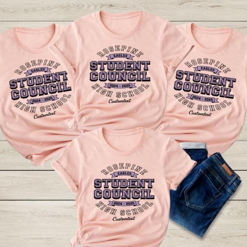 Student Council Shirt 2024-2025 – Rosepine Eagles Custom High School Tee