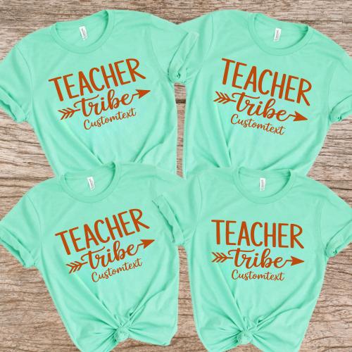 Teacher Tribe Arrow Vintage Custom Photography Teacher Staff Shirt