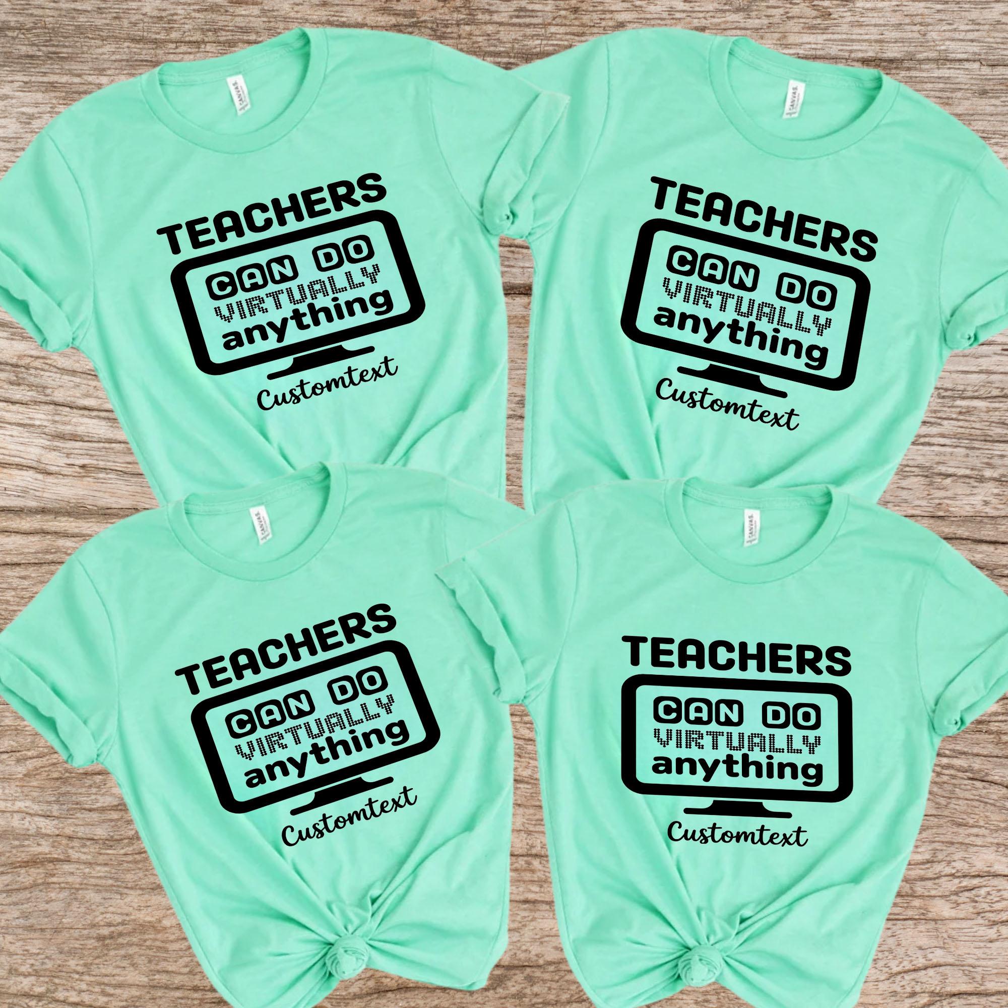 Teachers Can Do Virtually Anything Custom Text Vintage Photography Teacher Staff Shirt teachers can do virtually anything custom text vintage photography teacher staff shirt style 2 thumb 689