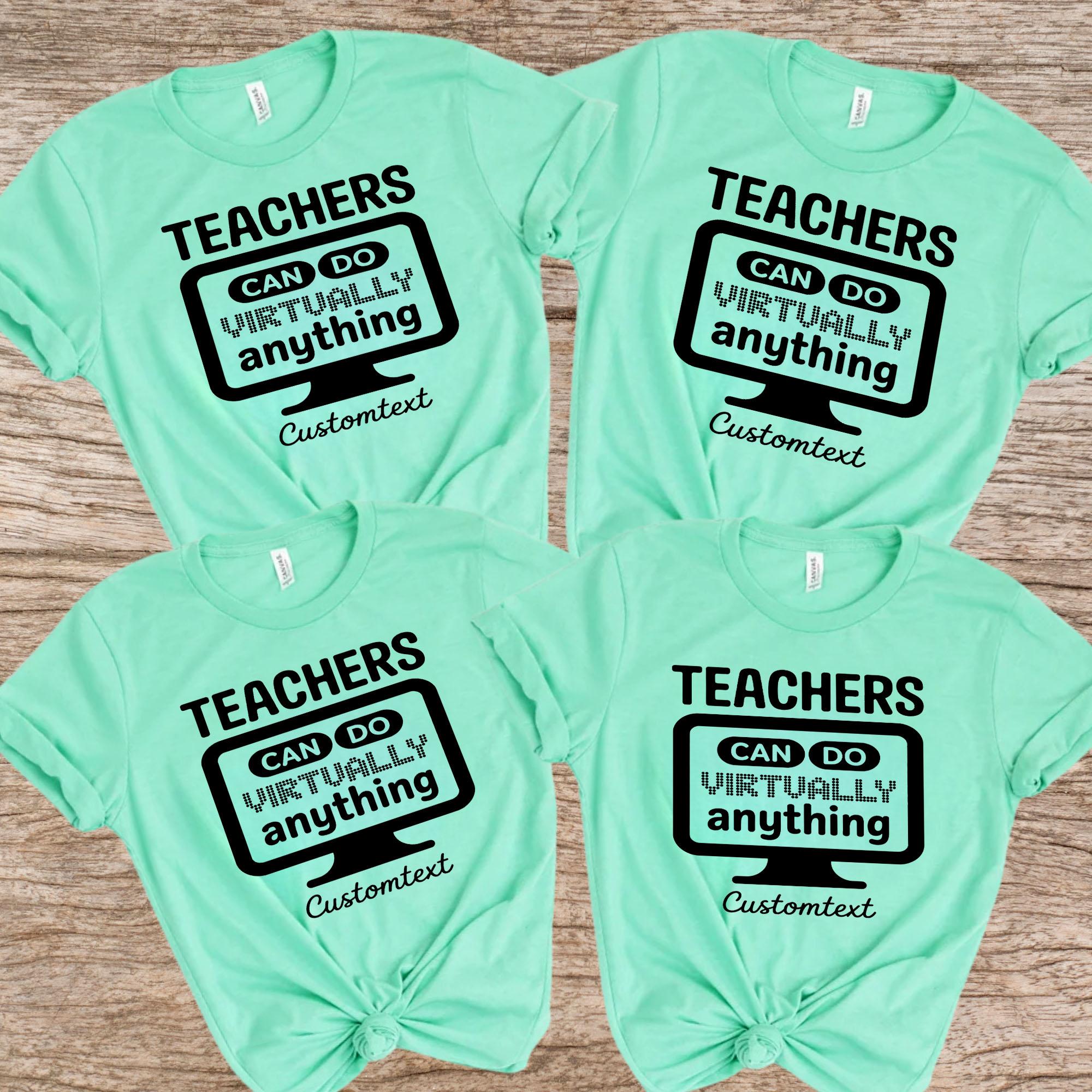Teachers Can Do Virtually Anything Shirt Custom Text Vintage Photography Teacher Staff Tee teachers can do virtually anything shirt custom text vintage photography teacher staff tee style 1 thumb 887