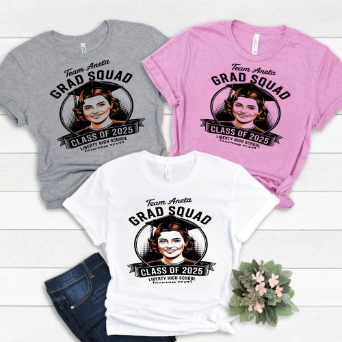 Team Anela Retro Grad Squad Shirt 2025 Graduation Class Tee
