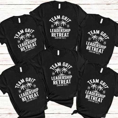 Team Grit Leadership Retreat 2025 Custom Trip Shirt - Tropical Growth Style
