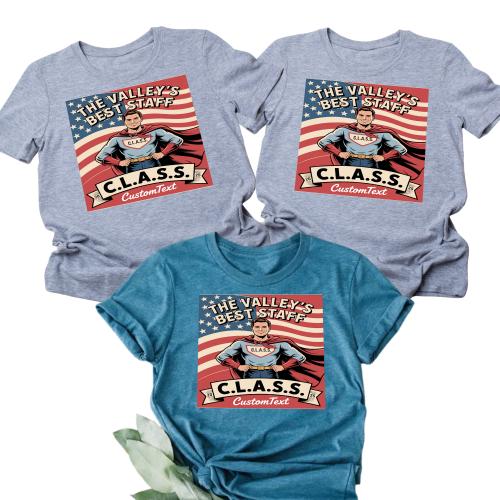 The Valley’s Best Staff 2025 Shirt Retro Superhero Custom Photography Teacher Staff Tee
