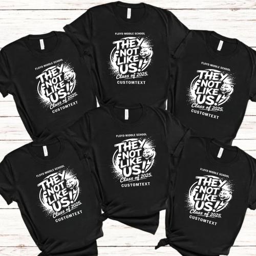 They Not Like Us – Class of 2025 Bold Panther Mascot Graduation Tee