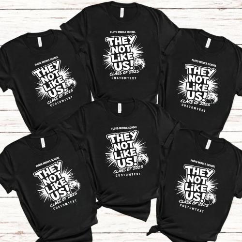 they not like us class of 2025 shirt bold panther mascot middle school tee style 2 thumb 15
