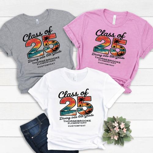 Thornebrooke Elementary 2025 Custom 6th Grade Class Shirt Retro T-Shirt