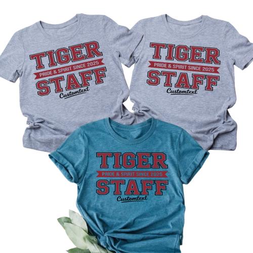 Tiger Staff Pride & Spirit Since 2025 Shirt Custom Retro Teacher Mascot Tee