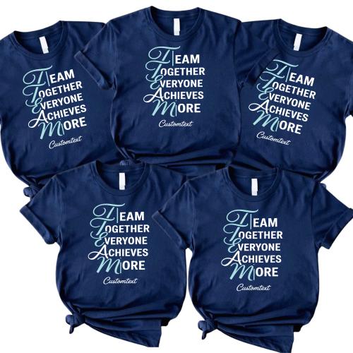 Together Everyone Achieves More Custom Club Strip Shirt, Cute Motivational Style