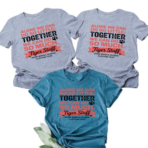 Together We Can Do So Much Tiger Staff Custom Vintage Retro Photography Fun Animal Shirt
